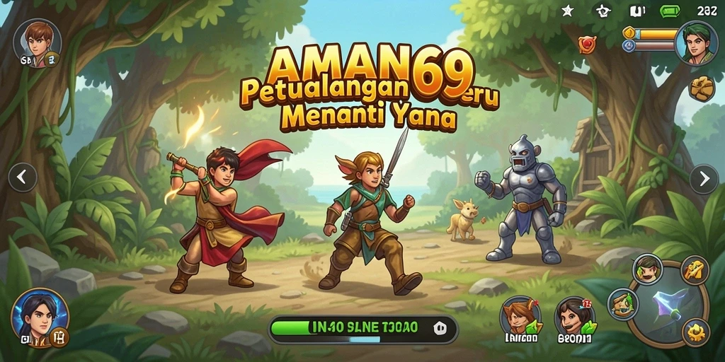 Screenshot AMAN69 menampilkan aksi seru dalam petualangan penuh tantangan.