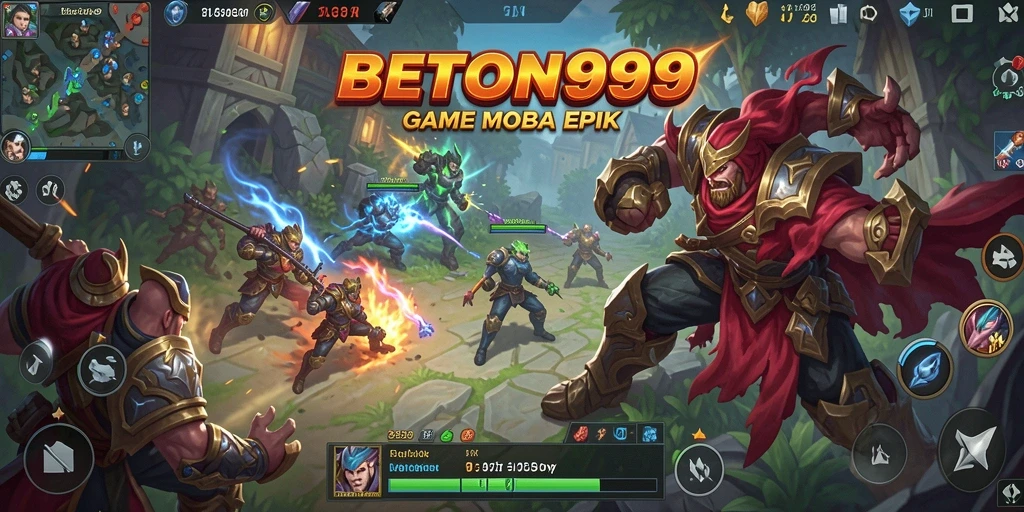 Screenshot menunjukkan momen epik dalam pertempuran BETON999.