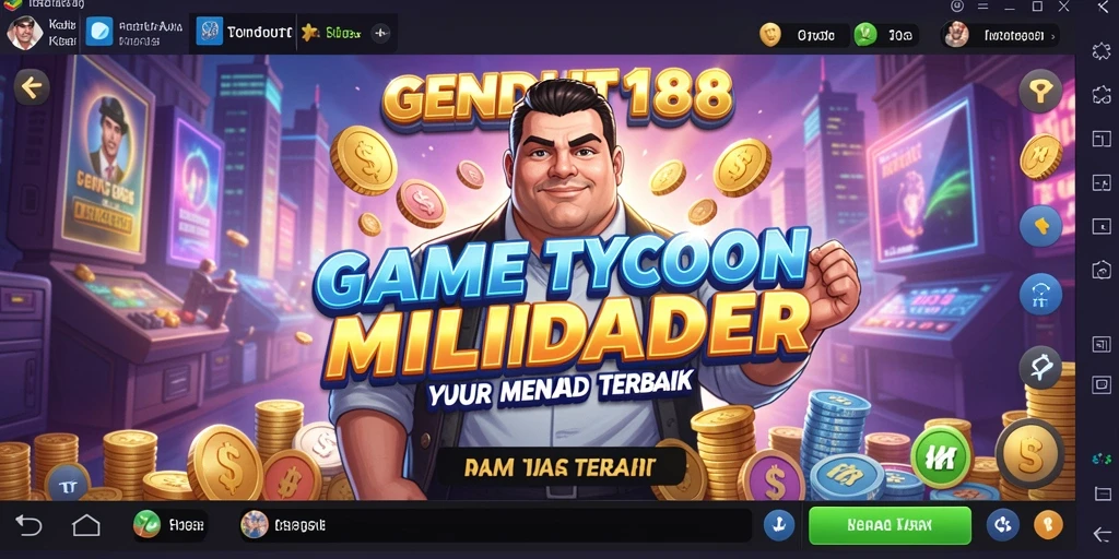 Tampilan gameplay <strong>GENDUT188</strong> yang menarik dalam dunia Tycoon.