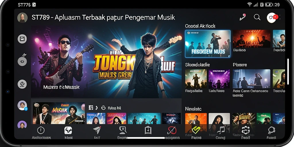 Screenshot gameplay ST789 menampilkan keseruan bermain musik.