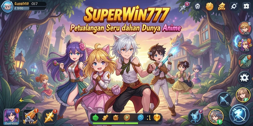 Tampilkan gameplay seru dari SUPERWIN777 dengan karakter anime unik.